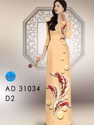 Vải Áo Dài Hoa In 3D AD 31034 30